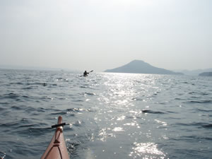 潮流の長島海峡　産島